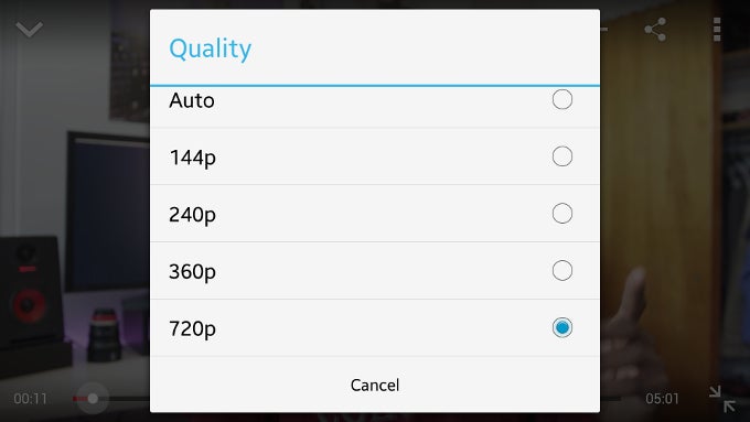 YouTube quality settings for video streaming - YouTube for Android now allows you to choose video streaming quality, finally