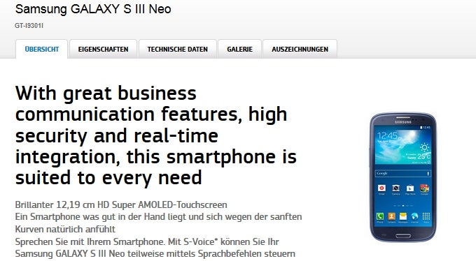 Samsung Galaxy S III Neo with Android 4.4 KitKat makes official debut in Europe
