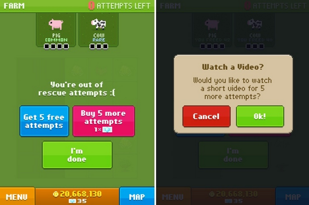 Example of incentivized viewing of video that Apple is banning - Apple&#039;s latest policy on apps could lead to ban of Candy Crush Saga