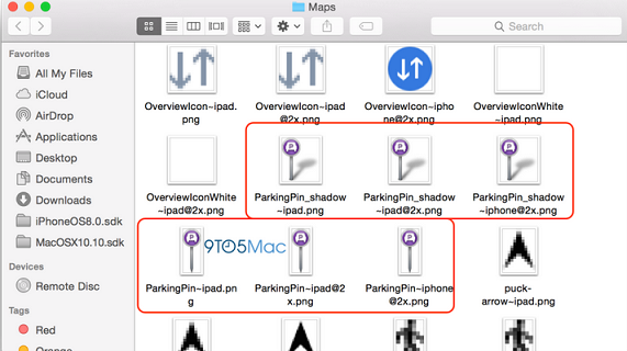 Images found in the iOS 8 version of Apple Maps reveals that in the future, the app will help you find your parked car - Future build of iOS 8 will allow Apple Maps to help you find your parked car