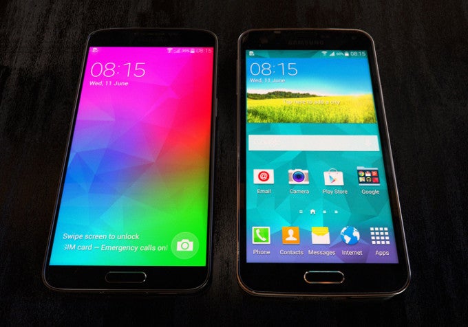 Metal Samsung Galaxy F gets snapped next to the Galaxy S5, boasts LG G3-like slim bezels