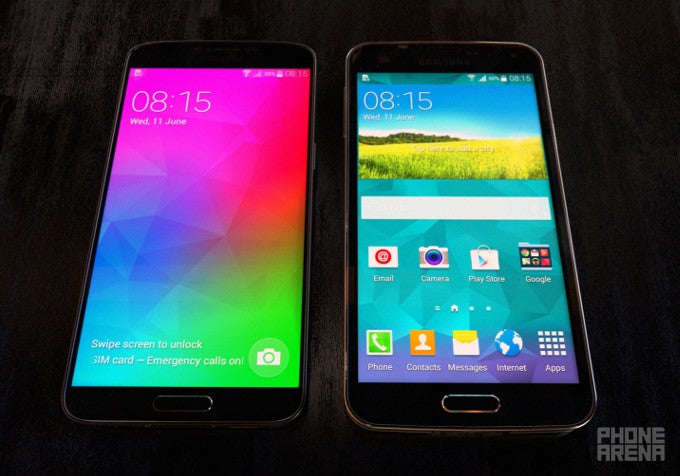 Metal Samsung Galaxy F gets snapped next to the Galaxy S5, boasts LG G3-like slim bezels