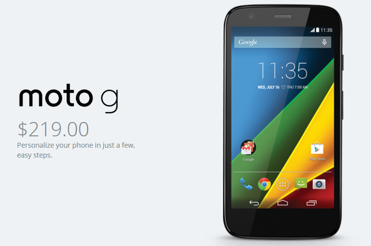The Motorola Moto G 4G LTE is now available directly from Motorola - Motorola Moto G 4G LTE now available directly from the manufacturer for $219