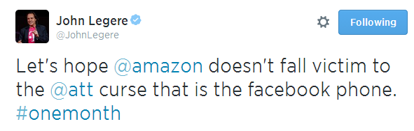 T-Mobile&#039;s Legere &quot;hopes&quot; that Amazon&#039;s smartphone won&#039;t have the same fate as AT&amp;T&#039;s exclusive Facebook phone