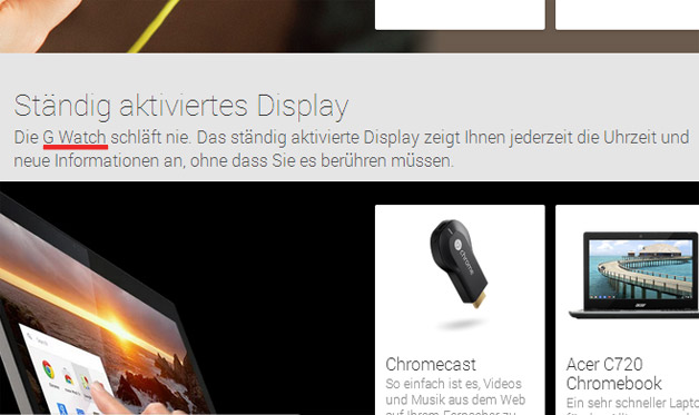 Will the LG G Watch be sold via Google Play?