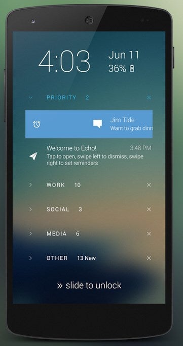 New Echo Lockscreen app puts order in the Android notification chaos