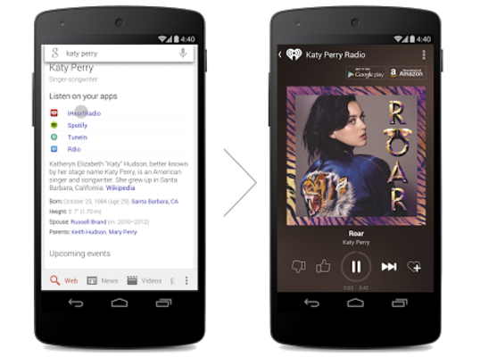 On your Android device, Google the name of a musician or band to get back links to their music - Android users searching for bands on Google, will receive links to their music