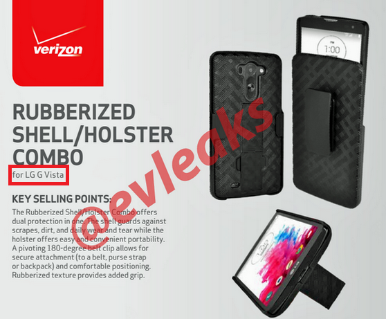 Verizon advertises a case for the LG G Vista - Leaked ad reveals the LG G Vista for Verizon; device could be the LG G Pro 2 Lite