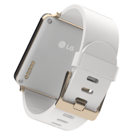 The G Watch&#039;s wireless charging pins - Moto 360 vs LG G Watch vs Samsung Gear Live - an early look