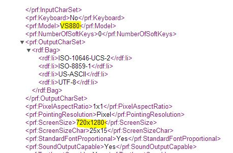 User Agent profile reveals a 720 x 1280 resolution for the screen on the LG G Vista - LG G Vista confirmed as LG G Pro 2 Lite for Verizon