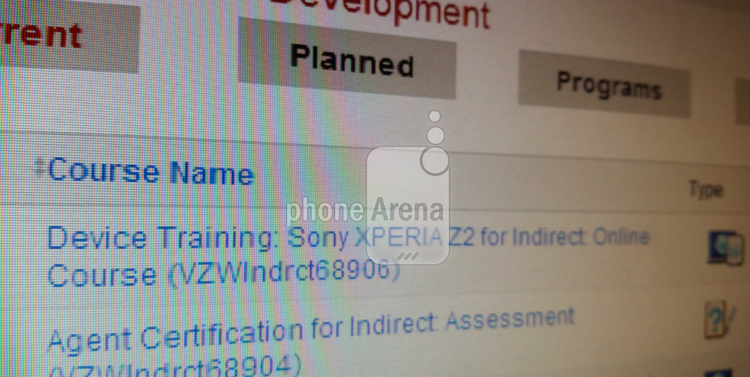 Leaked screenshot reveals that Verizon reps are getting trained on the Sony Xperia Z2 - Leaked Verizon screenshot shows that the Sony Xperia Z2 is still coming to the carrier