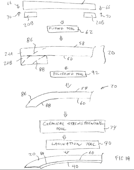 Diagram from Apple's patent award - Apple patent award could lead to all-glass iPhone