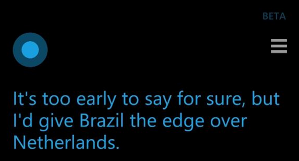 Cortana takes her first loss in the Knockout round - Cortana&#039;s World Cup streak ends at 14