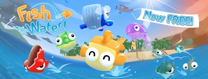 Fish Out Of Water! finally skips to Android as a free game, fish jouncing ensues