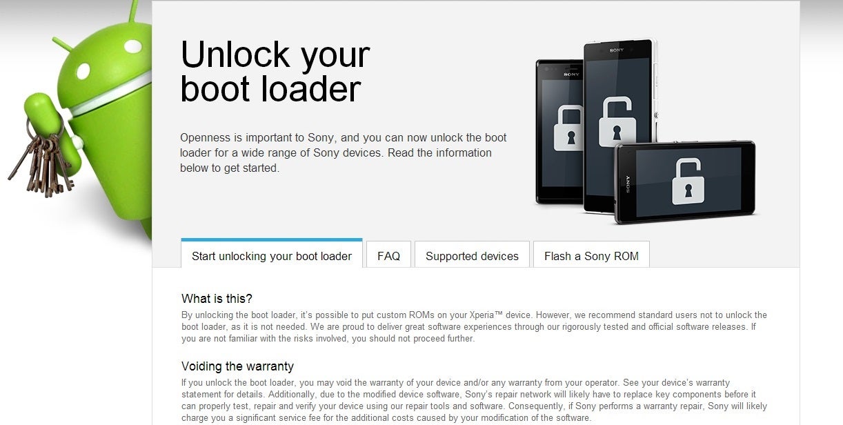 Sony makes unlocking the Xperia bootloader a "1-2-3-Go!" process