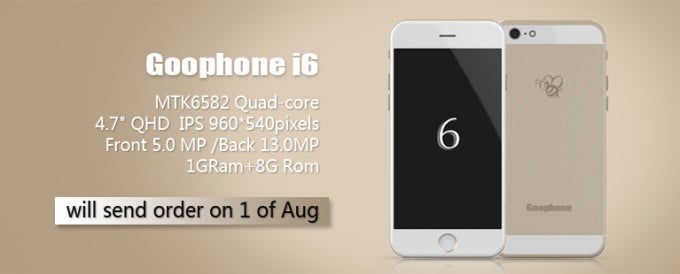 The GooPhone i6 is official - second iPhone 6 clone rears its head in China