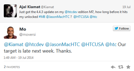 Unlocked, international version of the HTC One (M8) will receive Android 4.4.3 later this week - Unlocked international HTC One (M8) to get Android 4.4.3 this week; last update before Android L