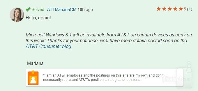 Windows Phone 8.1 updates for AT&T devices could be available as soon as this week