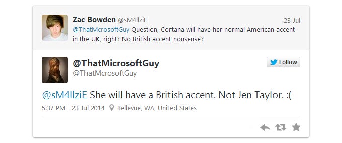 Cortana to have a different voice actress on handsets in the UK