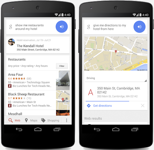 Google Now can tell you information all about the area around your hotel - Google Now will now show you information about your hotel reservation