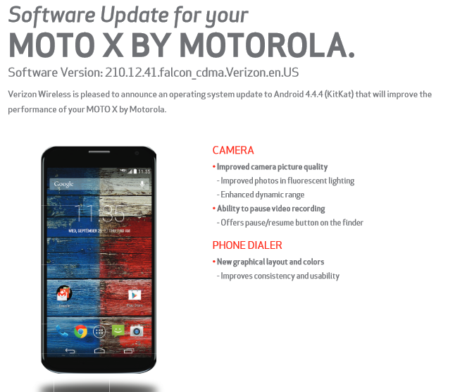 Verizon's Motorola Moto X receives Android 4.4.4 - Android 4.4.4 rolls out for Verizon's Motorola Moto X