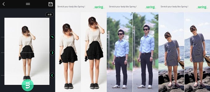 Short legs? No problem. Increase your height in photos with the Spring app
