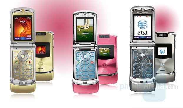 AT&amp;amp;T&#039;s RAZR V3xx in Gold, Pink and Platinum versions - Motorola V3xx in Pink for the Ladies