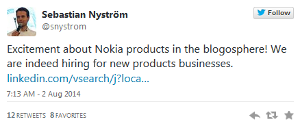 Nokia confirms that it is looking to hire for the production of new consumer products - Nokia confirms it is hiring for the production of new consumer products