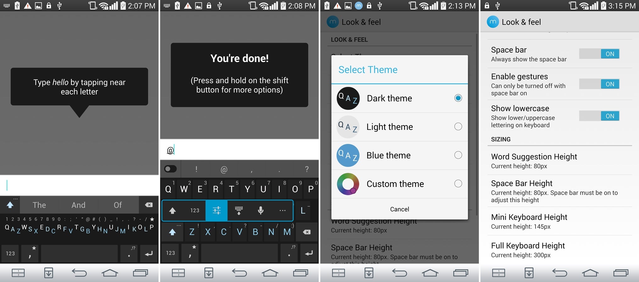 Android keyboard app shoot-out - Fleksy, Minuum, Swiftkey, and Swype battle for glory