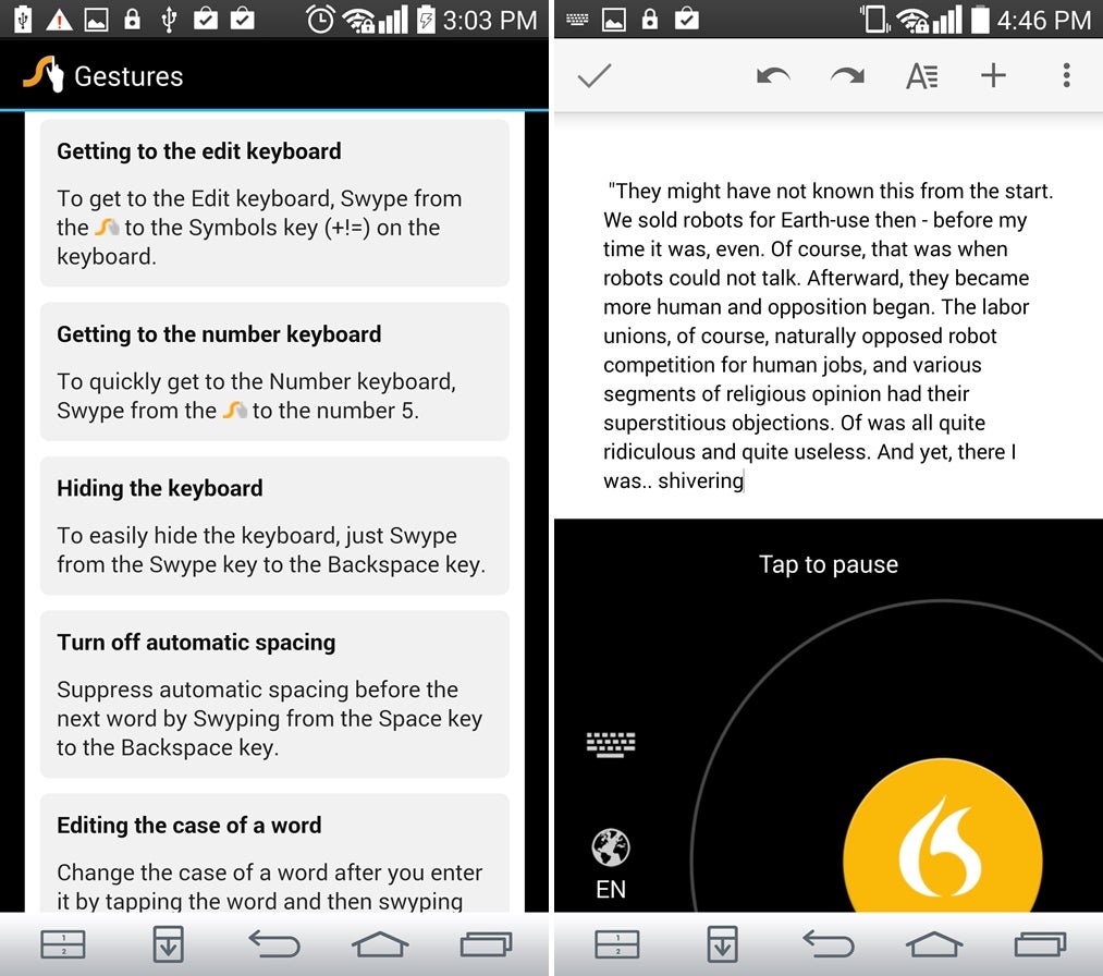 Android keyboard app shoot-out - Fleksy, Minuum, Swiftkey, and Swype battle for glory