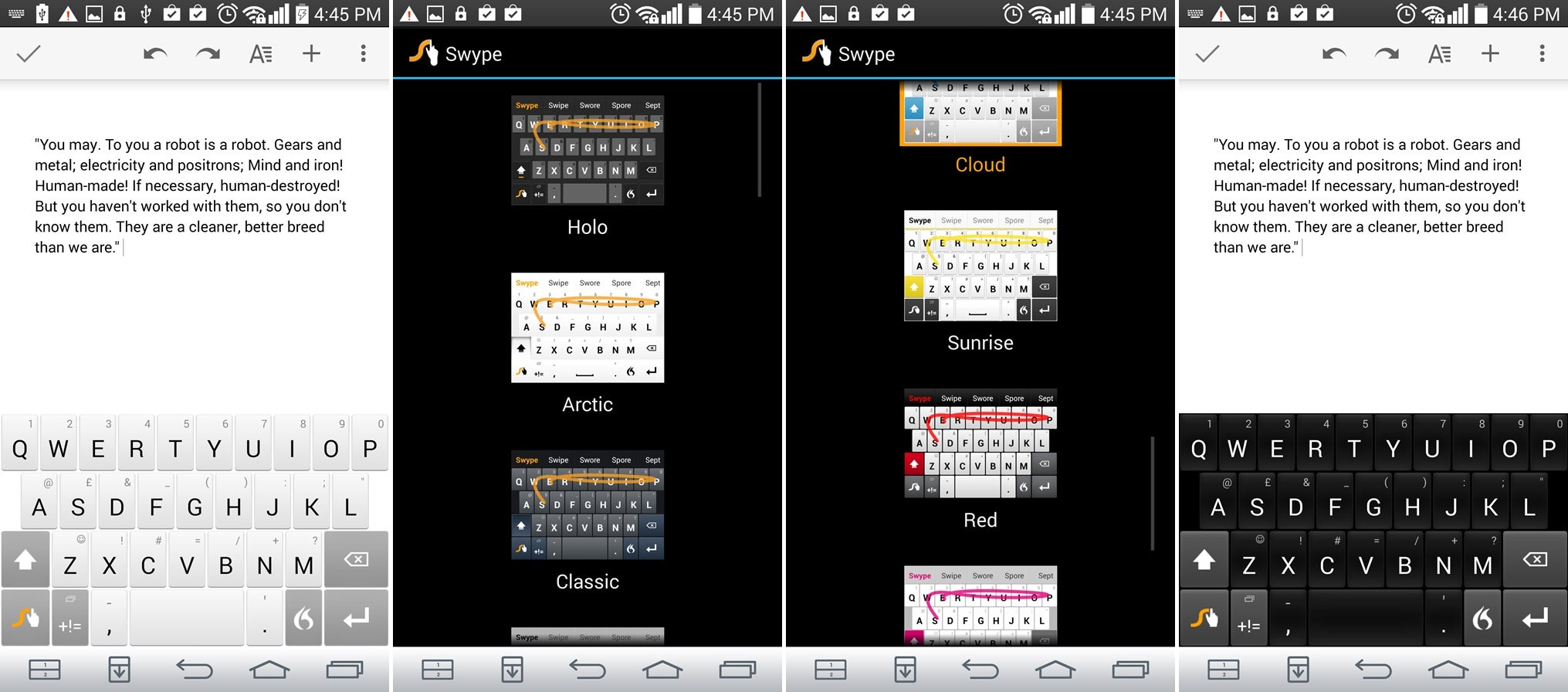 Android keyboard app shoot-out - Fleksy, Minuum, Swiftkey, and Swype battle for glory