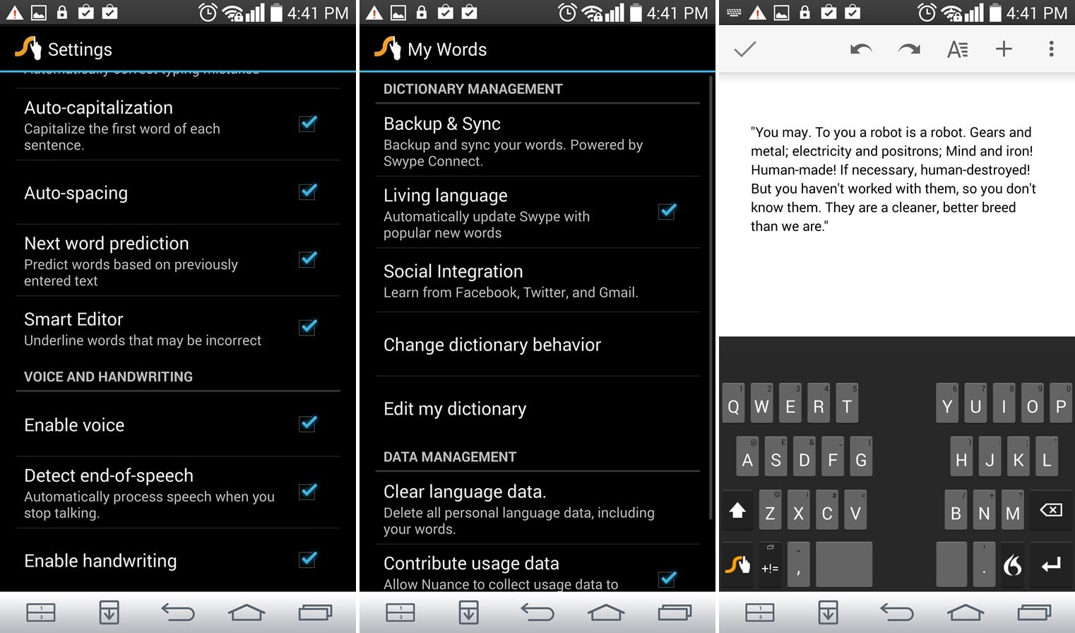 Android keyboard app shoot-out - Fleksy, Minuum, Swiftkey, and Swype battle for glory