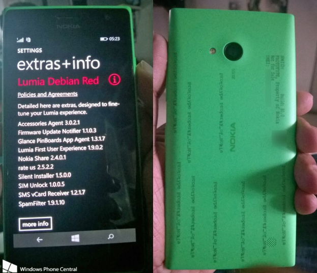 Prototype of the Nokia Lumia 730 &quot;selfie&quot; phone, codenamed Superman - Microsoft&#039;s selfie-focused &quot;Superman&quot; (Nokia Lumia 730?) smiles for the camera