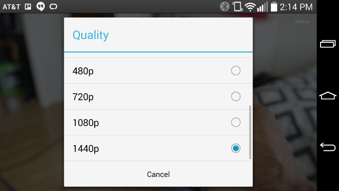 YouTube now plays 1440p videos on the LG G3