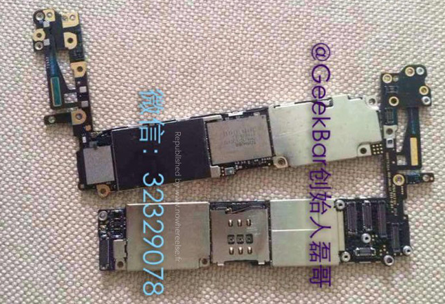 Photo allegedly shows the motherboard for the Apple iPhone 6 - Apple iPhone 6 motherboard is pictured?