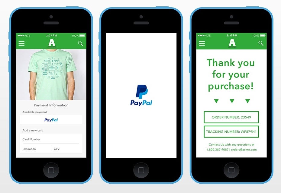 PayPal announces “One-Touch Mobile Payments”