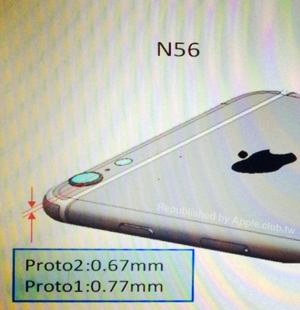 An ultrathin iPhone 6 with a protruding camera leaks in alleged CAD drawing