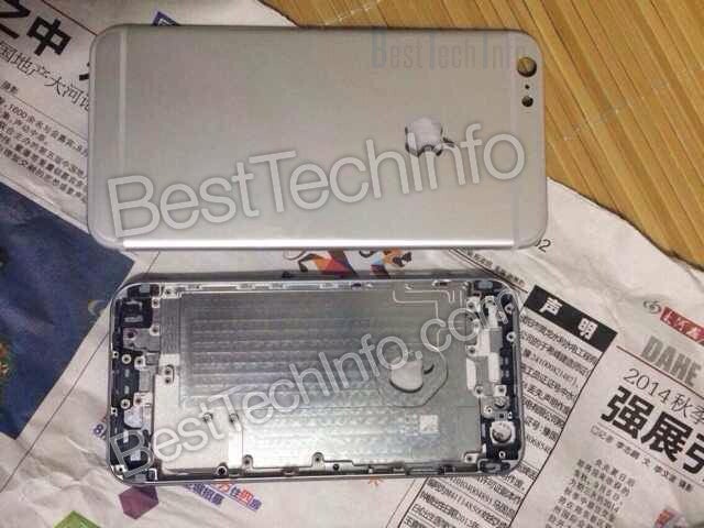 A claimed 5.5" iPhone chassis leaks out, gets compared to the 4.7" iPhone 6