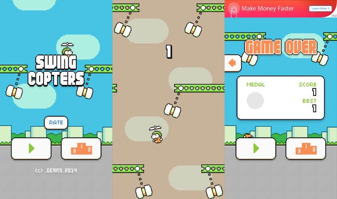 Swing Copters by Dong Nguyen is out and it's ridiculously hard: what's your high score?