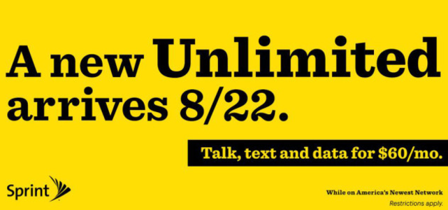 Sprint&#039;s new $60 unlimited plan starts tomorrow - Sprint&#039;s new unlimited talk, text and data plan starts Friday, priced at $60