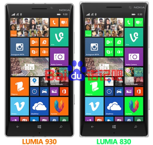 Render shows the Nokia Lumia 830 posing next to the Lumia 930, the former might come with an IPS LCD display