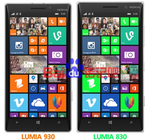 Render shows the Nokia Lumia 830 posing next to the Lumia 930, the former might come with an IPS LCD display