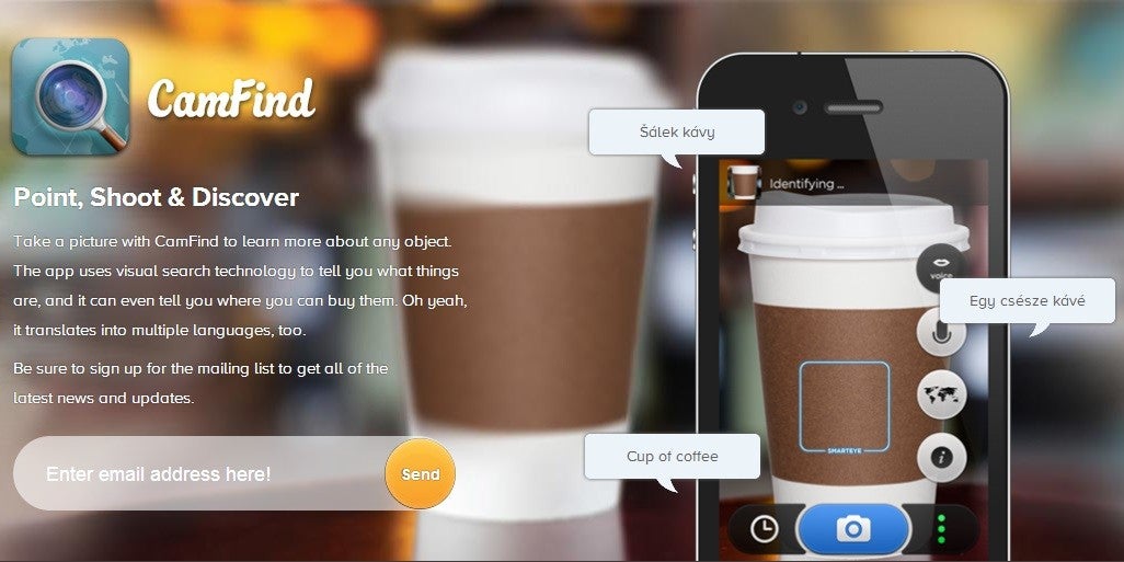 CamFind lets you find shopping items, restaurant menus, and other information by snapping photos of them