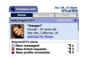 MySpace mobile for T-Mobile SideKick