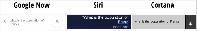 Siri having some difficulties understanding what it&#039;s being asked. - Google Now vs Siri vs Cortana: showdown