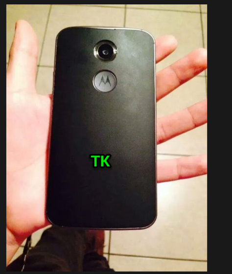 Moto X+1 with leather back caught on camera