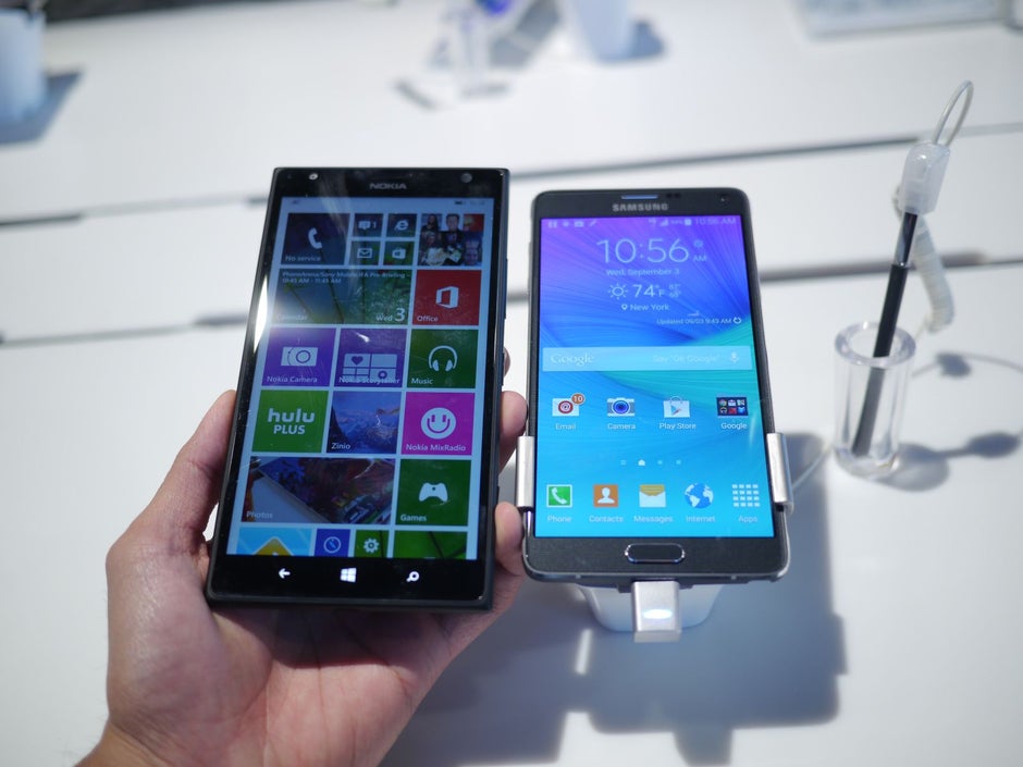 Samsung Galaxy Note 4 vs Nokia Lumia 1520: first look