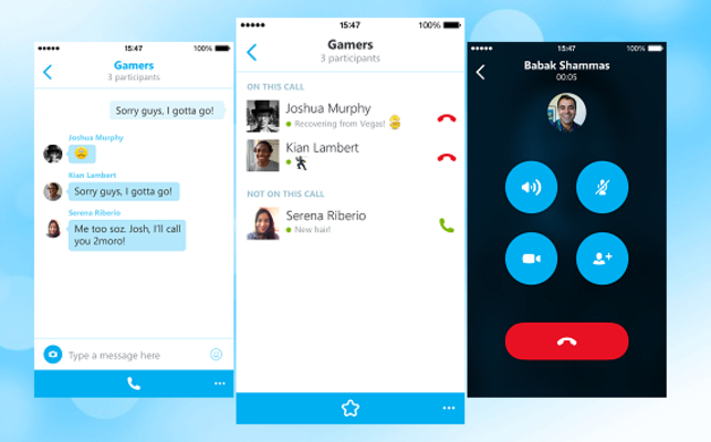 Arrange a four-way phone conversation using an Apple iPhone running the latest version of Skype - Group audio calls now available for Apple iPhone users with Skype