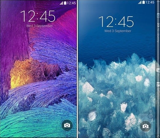 Note 4 (left) vs Note Edge (right) - Samsung Galaxy Note 4 vs Samsung Galaxy Note Edge: first look