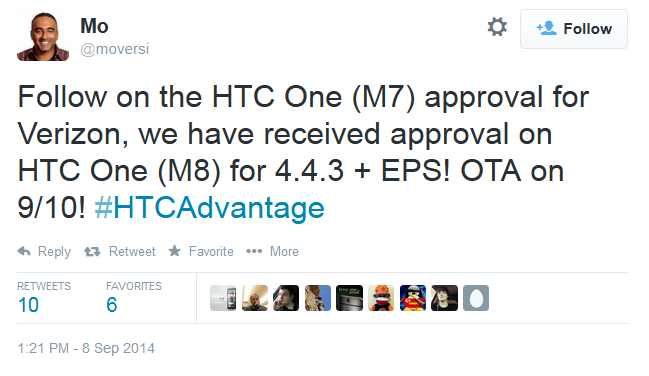 Android 4.4.3 is coming to the Verizon branded HTC One (M8) starting on Wednesday - Android 4.4.3 coming to Verizon's HTC One (M8) on Wednesday; includes Extreme Power Saving Mode